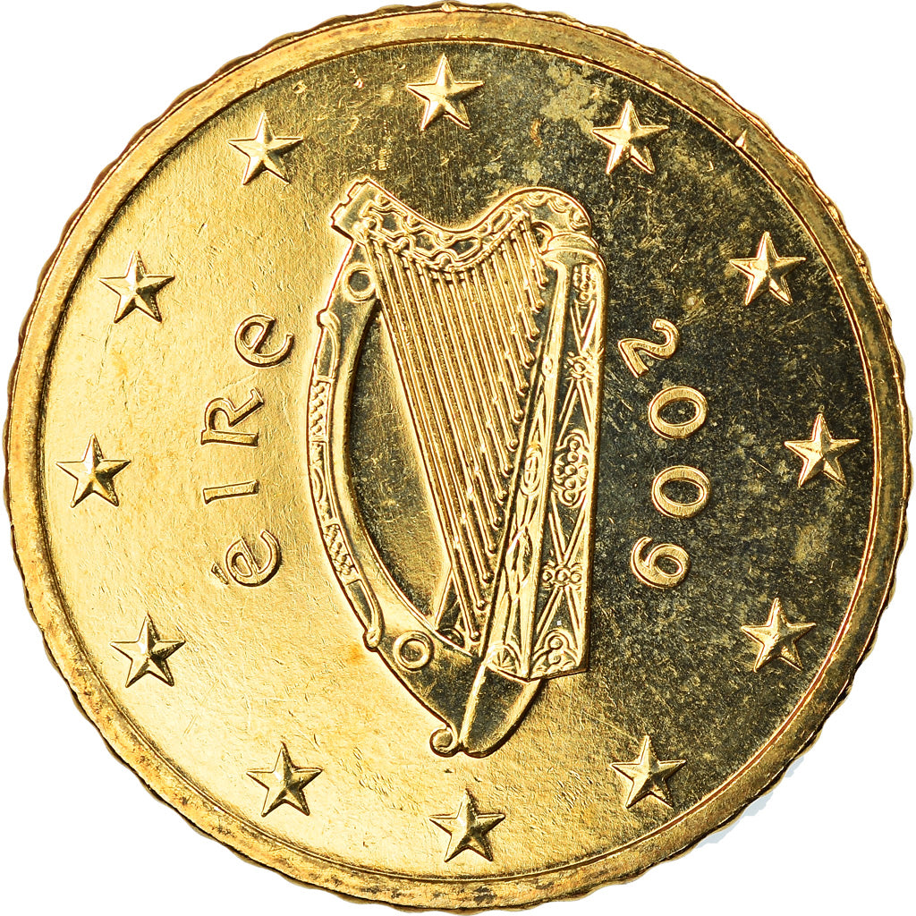 REPUBBLICA D’IRLANDA, 50 Euro Cent, 2009, FDC, Ottone, KM:49