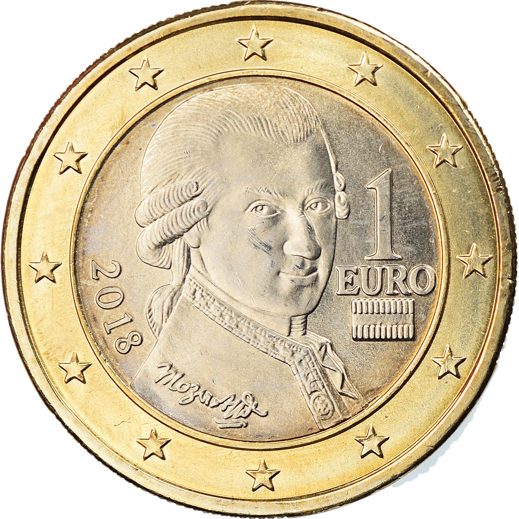 Austria, Euro, 2018, MS(65-70), Bimetaliczny, KM:New