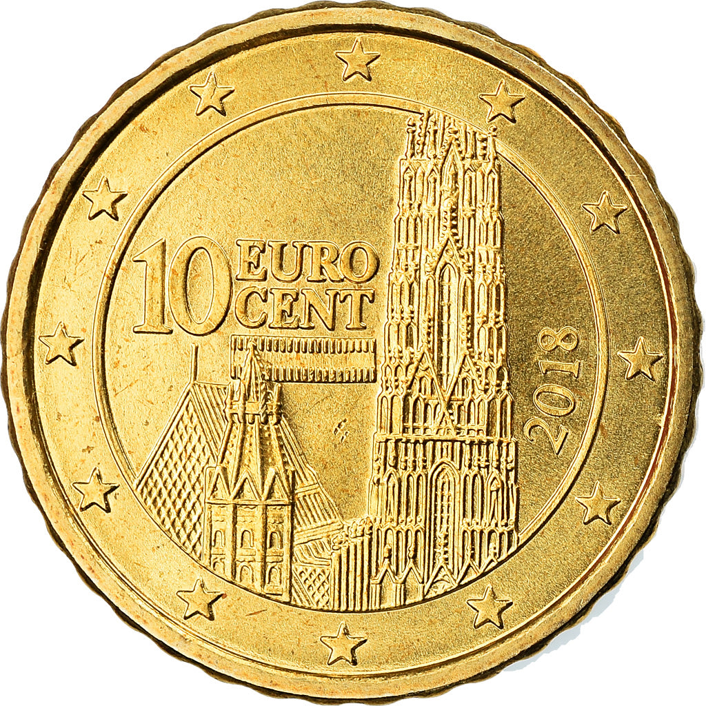 Oostenrijk, 10 Euro Cent, 2018, FDC, Tin, KM:New