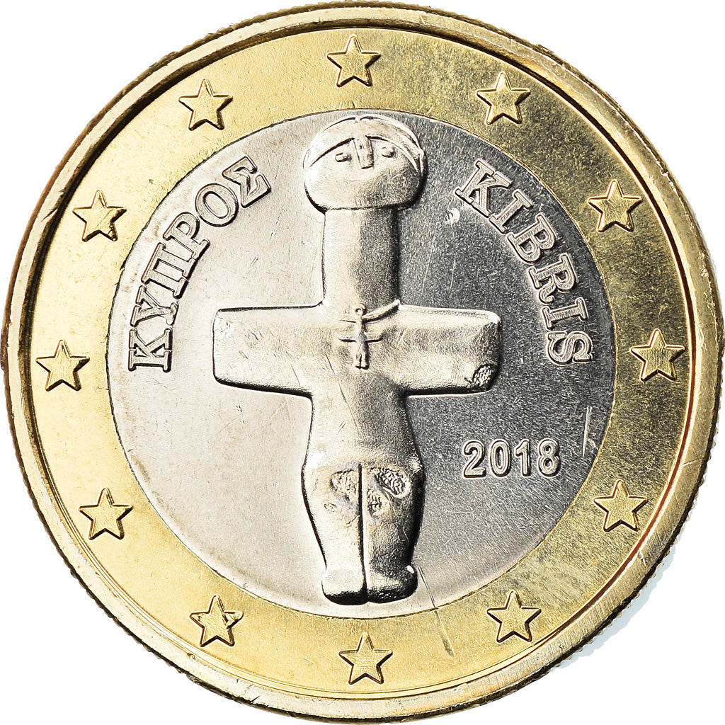 Cyprus, Euro, 2018, UNC-, Bi-Metallic, KM:New
