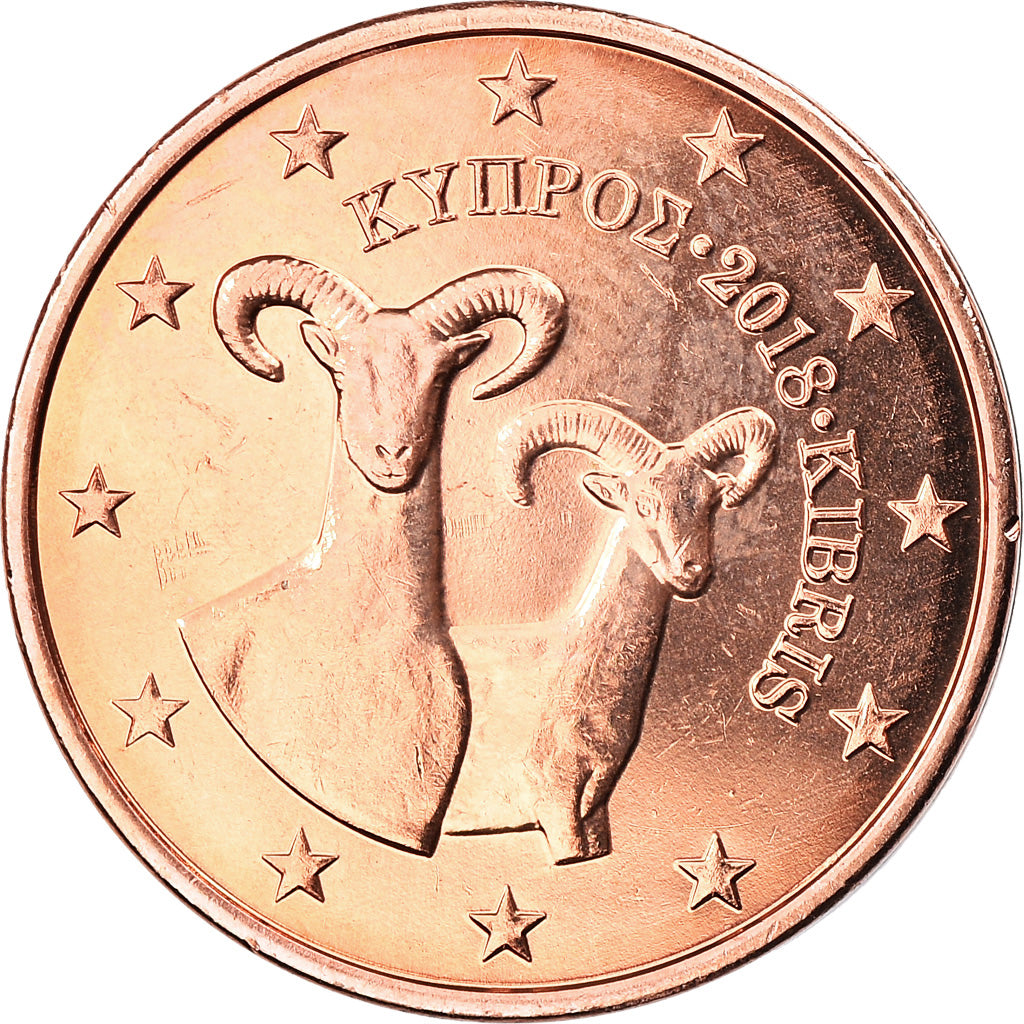 Cyprus, 2 Euro Cent, 2018, MS(63), Copper Plated Steel, KM:New