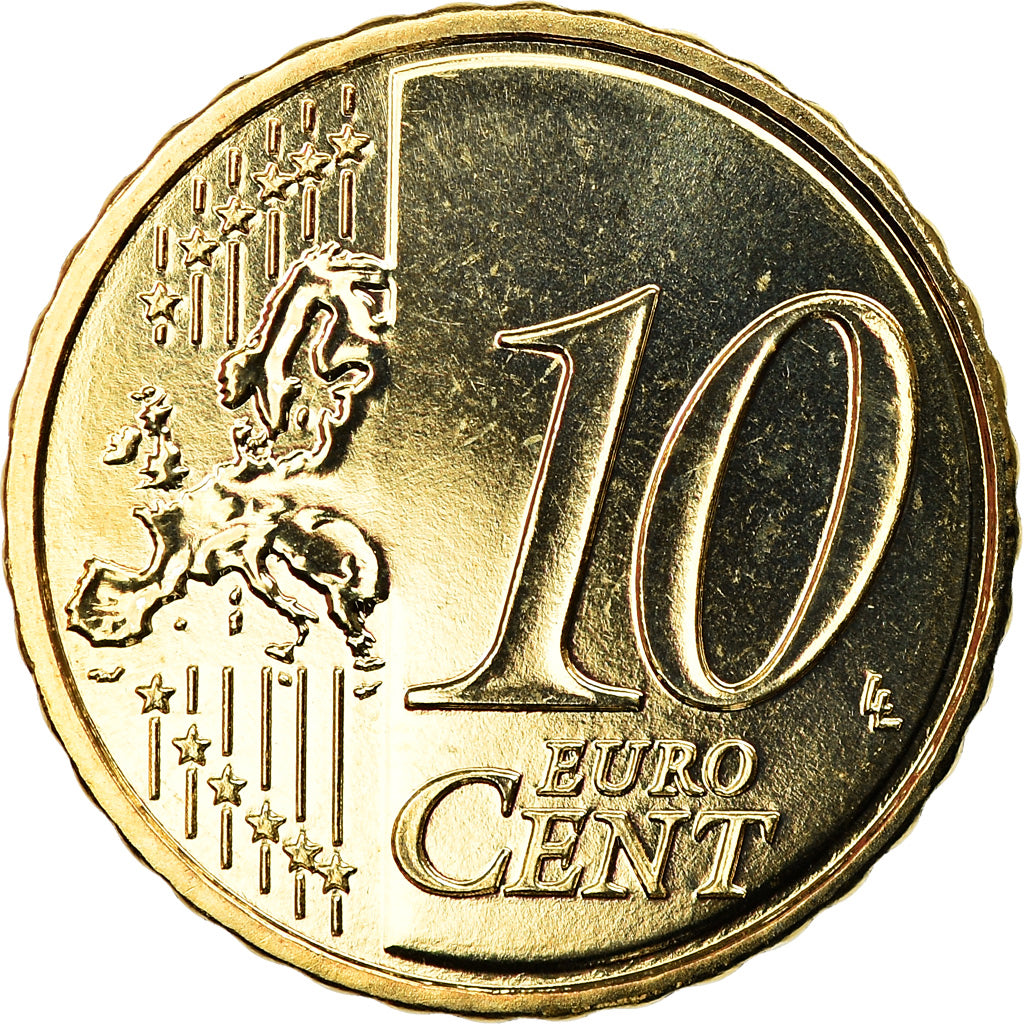 Malta, 10 Euro Cent, 2018, MS(65-70), Brass, KM:New