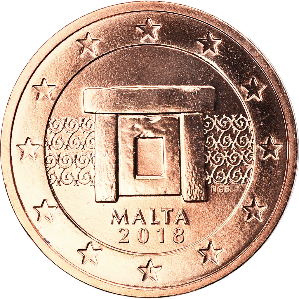 Malta, 2 Euro Cent, 2018, FDC, Copper Plated Steel, KM:New