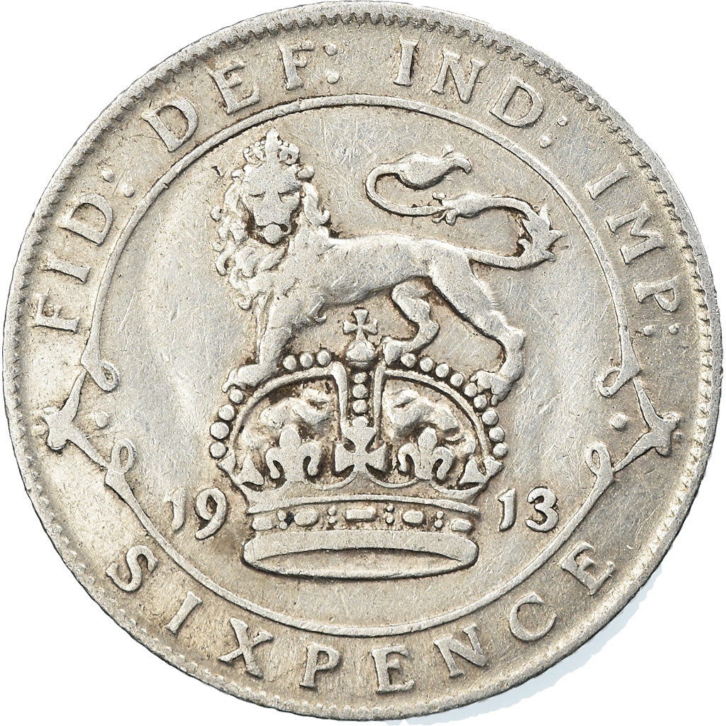Monnaie, Grande-Bretagne, George V, 6 Pence, 1913, TTB, Argent, KM:815