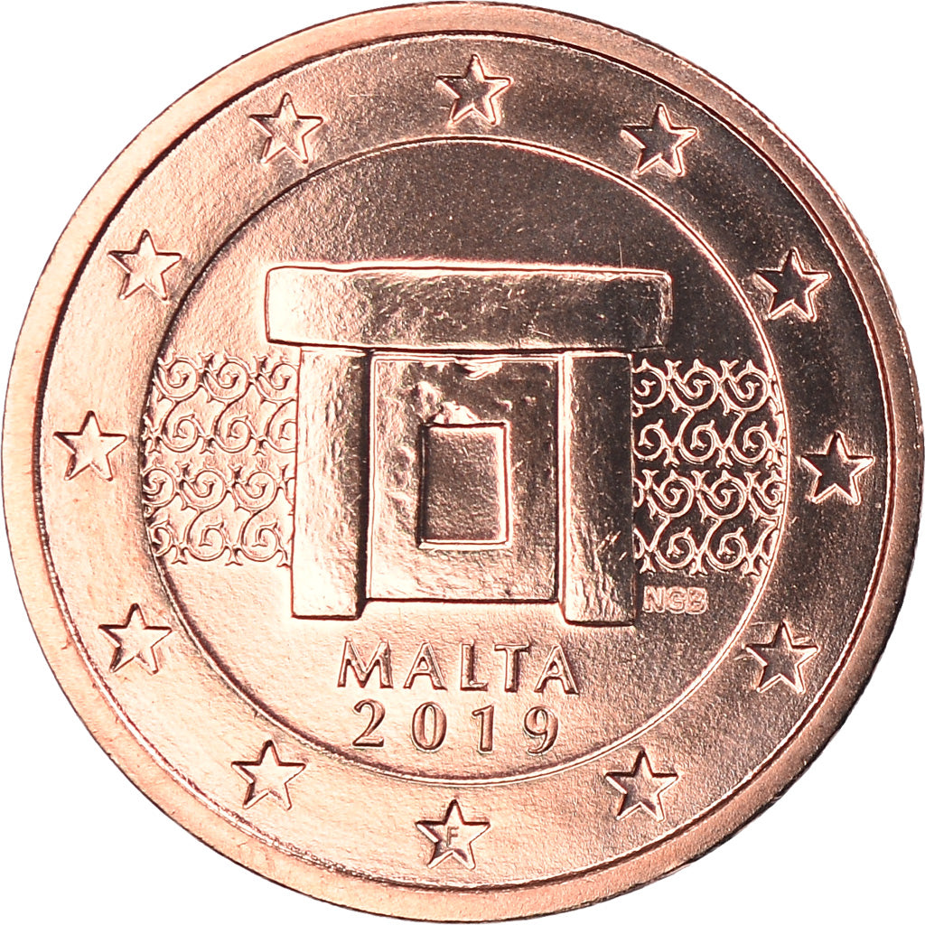 Malta, Euro Cent, 2019, MS(65-70), Copper Plated Steel, KM:New