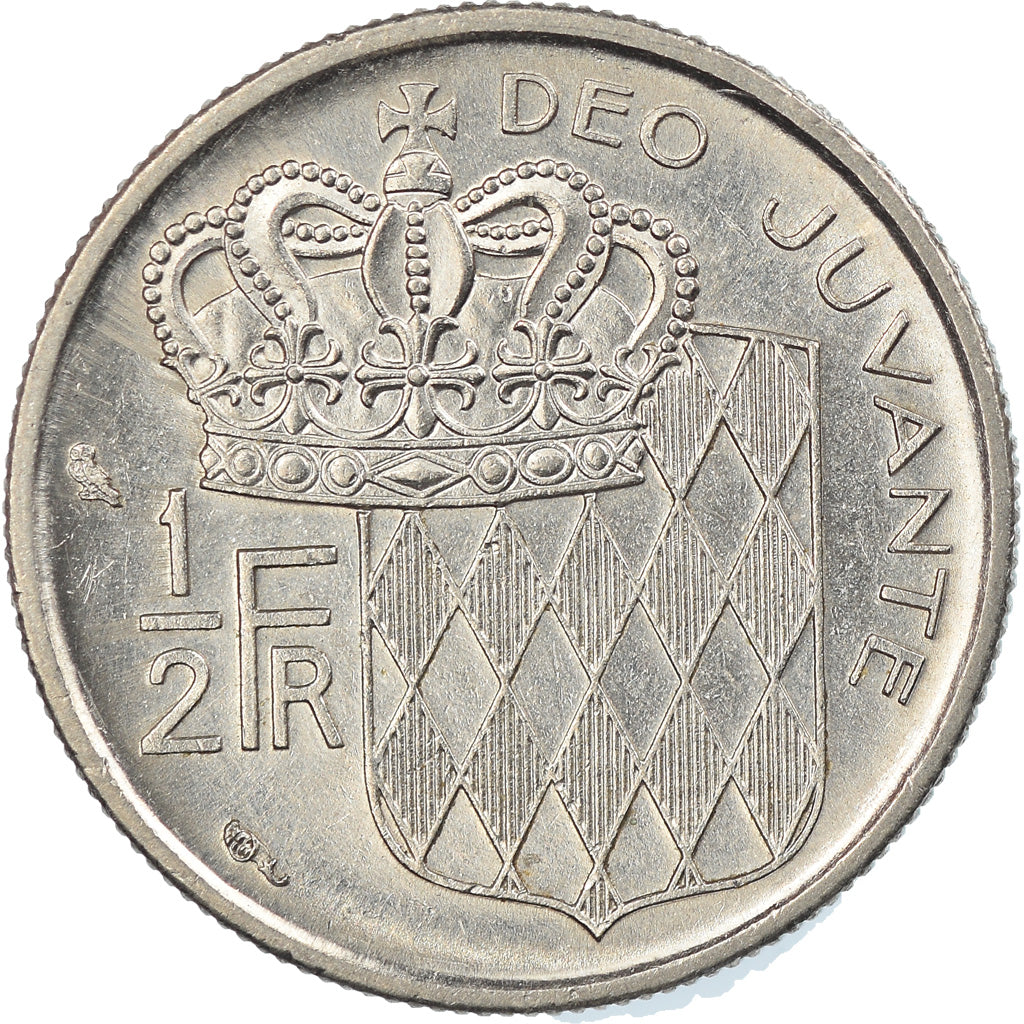 Monnaie, Monaco, Rainier III, 1/2 Franc, 1965, TTB+, Nickel, Gadoury:MC 149