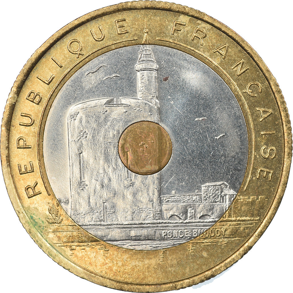 Munten, Frankrijk, Jeux Méditerranéens, 20 Francs, 1993, ZF, Tri-Metallic