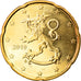 Finland, 20 Euro Cent, 2010, Vantaa, MS(63), Brass, KM:127
