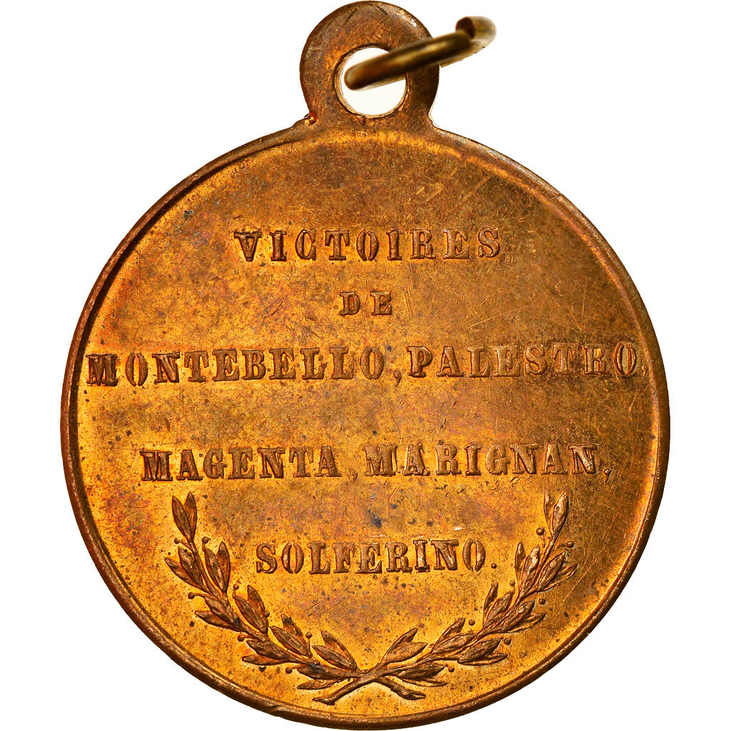Francia, medaglia, Napoléon III, Paix de Villa Franca, History, 1859, SPL-