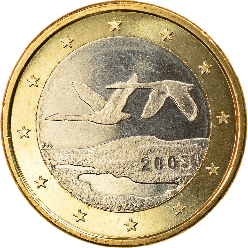 Finlândia, Euro, 2003, Vantaa, MS(65-70), Bimetálico, KM:104
