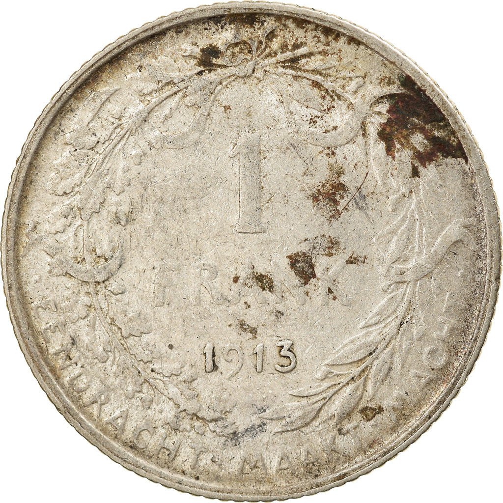 Münze, Belgien, Franc, 1913, SS, Silber, KM:73.1