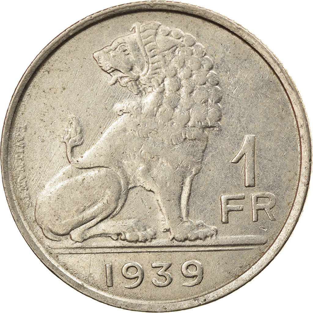 Coin, Belgium, Franc, 1939, EF(40-45), Nickel, KM:120