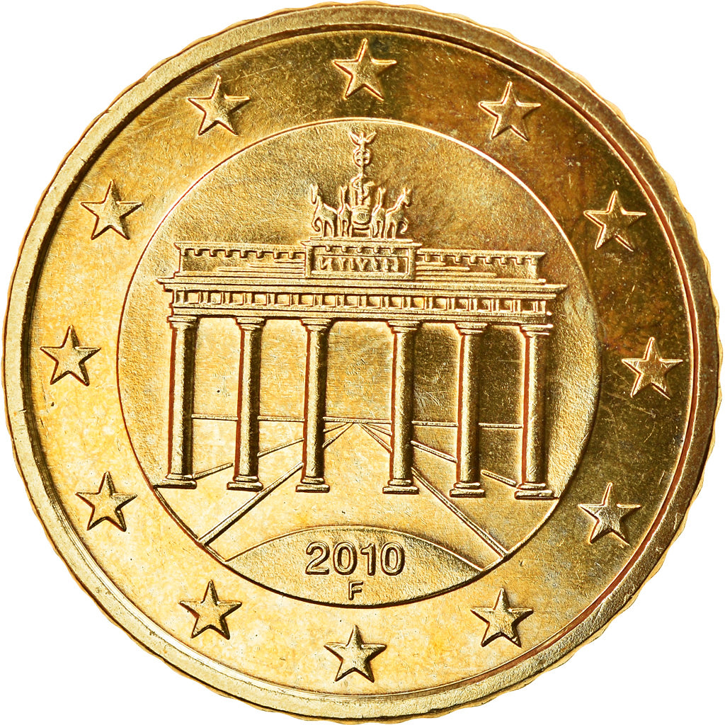 Federale Duitse Republiek, 50 Euro Cent, 2010, Stuttgart, UNC-, Tin, KM:256