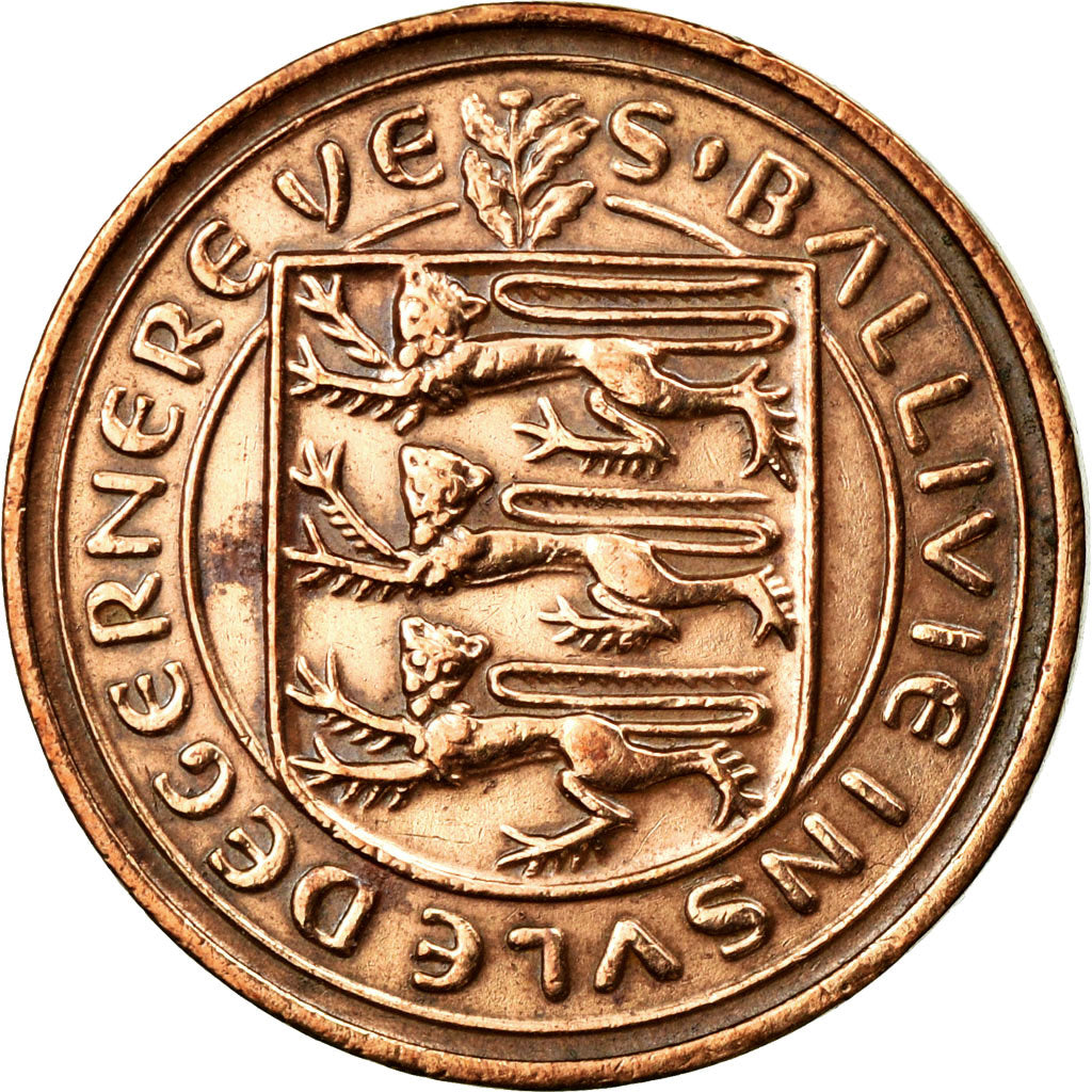 Moneta, Guernsey, Elizabeth II, New Penny, 1971, BB+, Bronzo, KM:21