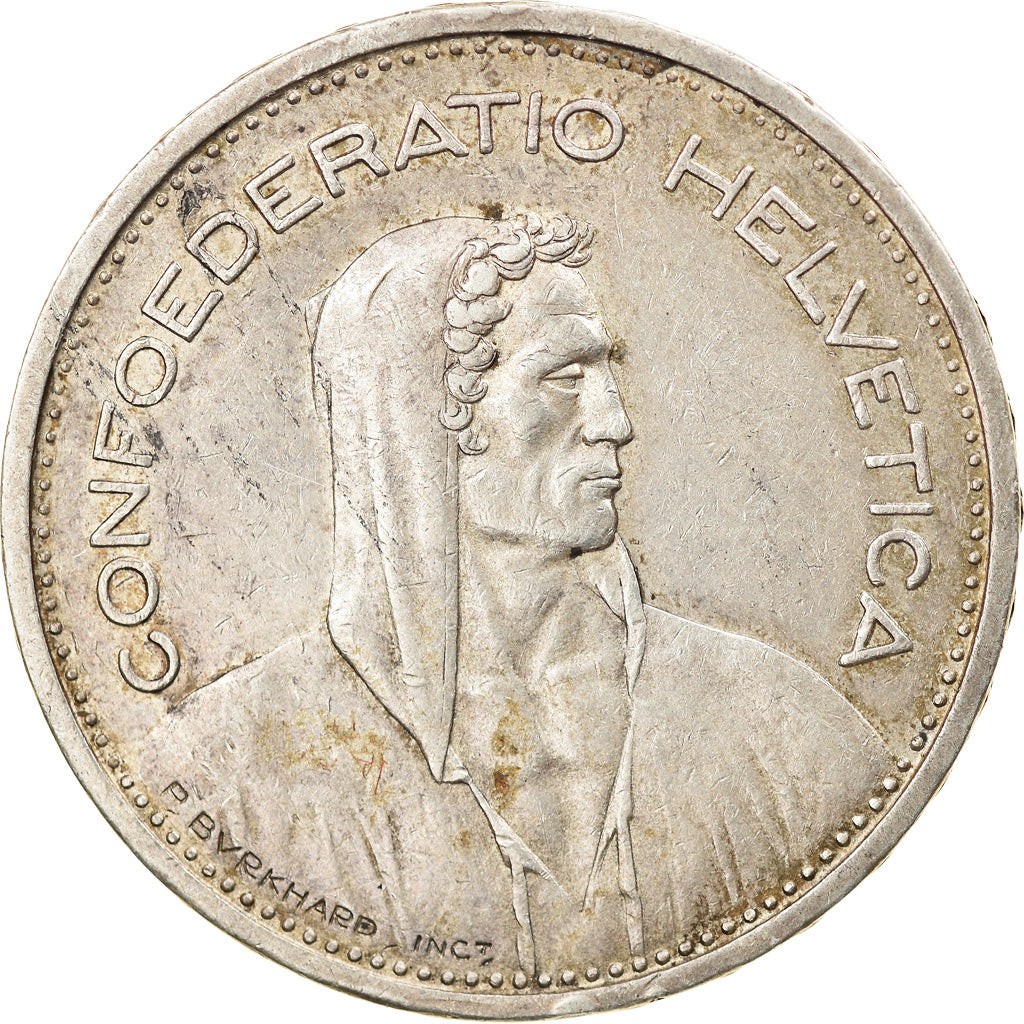 Coin, Switzerland, 5 Francs, 1935, Bern, EF(40-45), Silver, KM:40