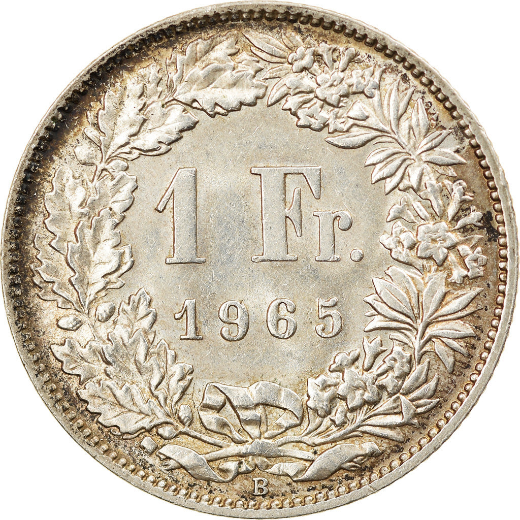 Coin, Switzerland, Franc, 1965, AU(50-53), Silver, KM:24