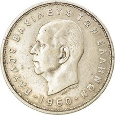 Munten, Griekenland, 20 Drachmai, 1960, ZF, Zilver, KM:73