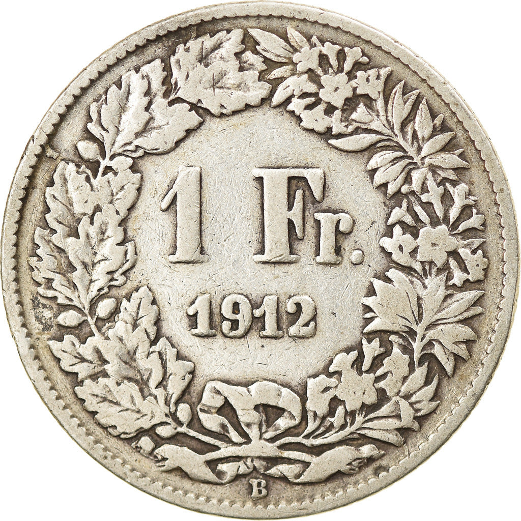Coin, Switzerland, Franc, 1912, Bern, VF(30-35), Silver, KM:24