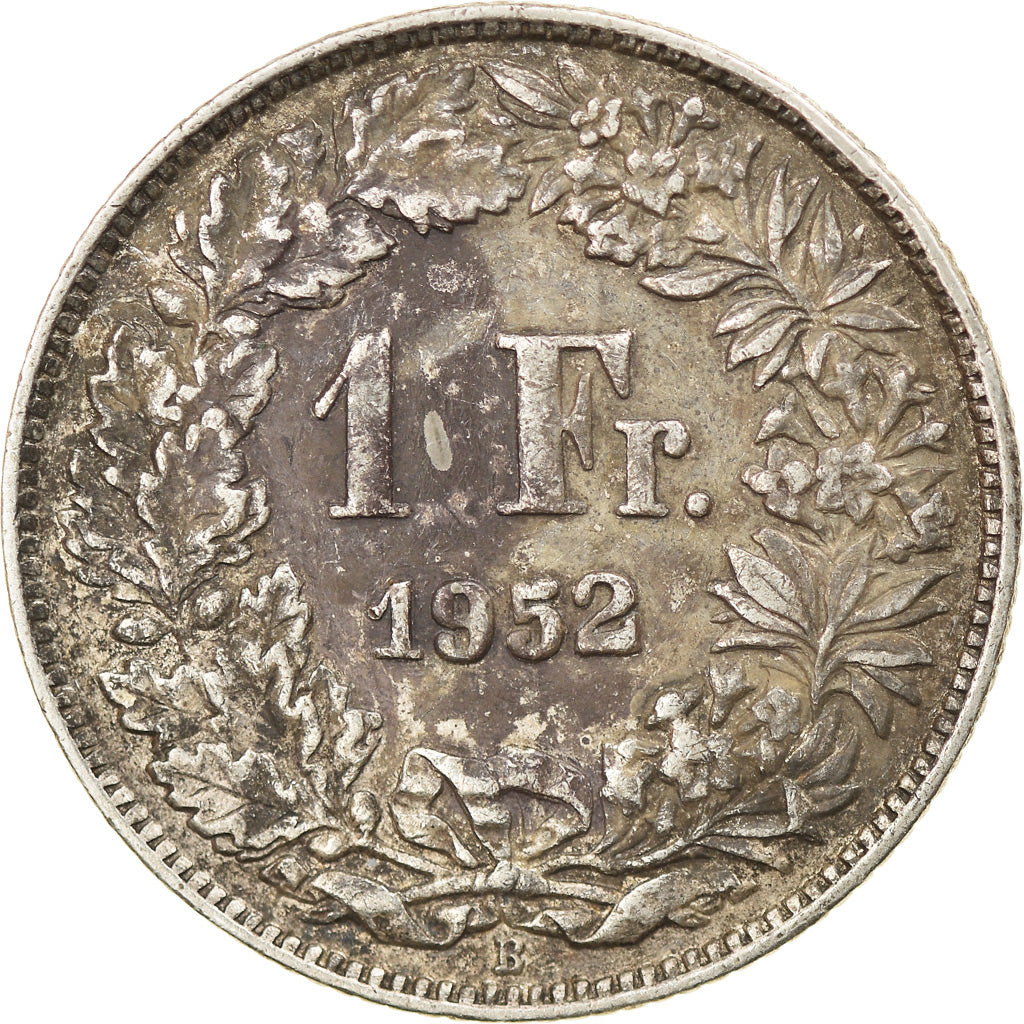 Münze, Schweiz, Franc, 1952, SS, Silber, KM:24