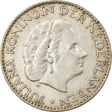 Coin, Netherlands, Juliana, Gulden, 1957, EF(40-45), Silver, KM:184