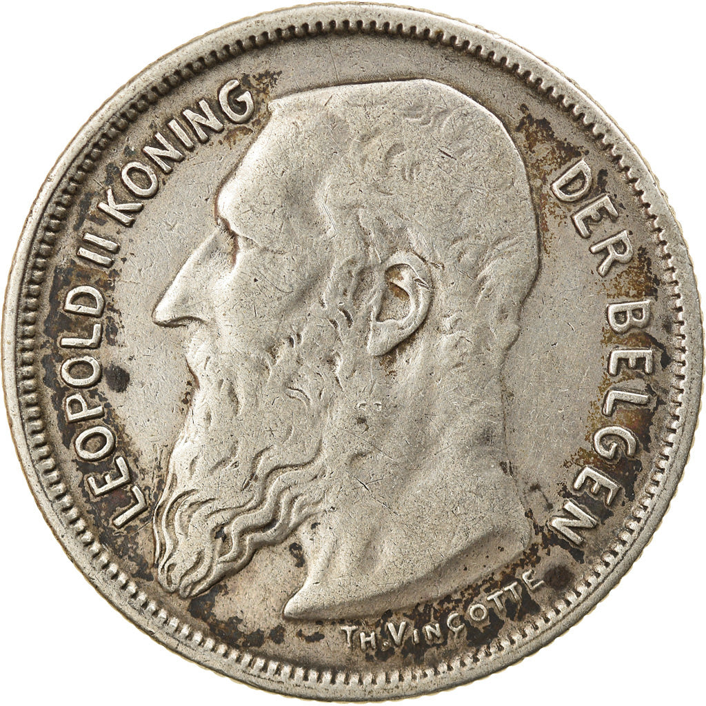 Münze, Belgien, 2 Francs, 2 Frank, 1909, SS, Silber, KM:59
