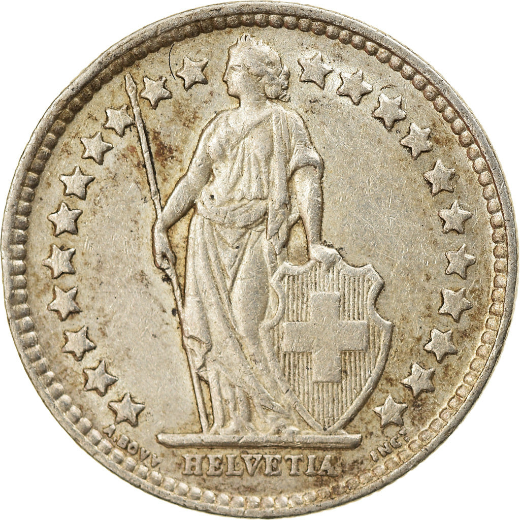 Coin, Switzerland, 1/2 Franc, 1942, Bern, EF(40-45), Silver, KM:23