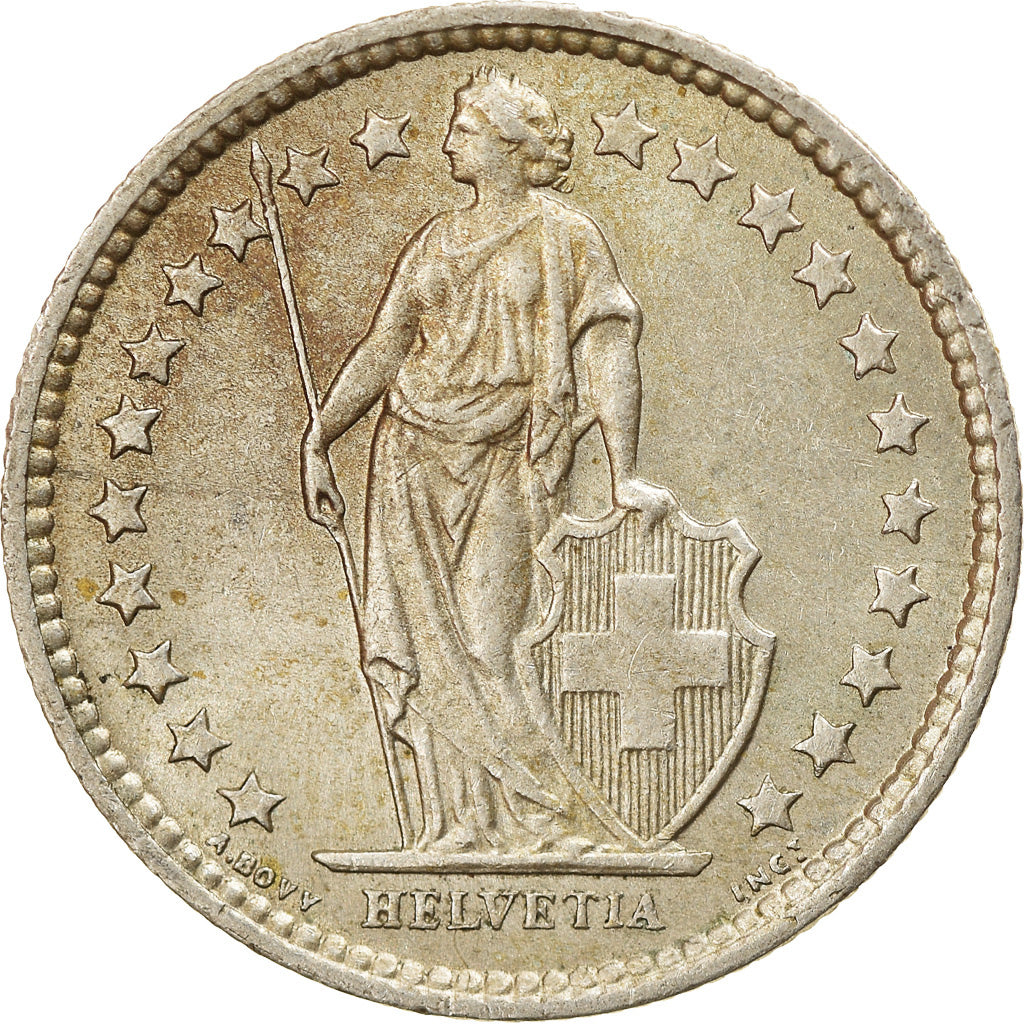 Moneta, Svizzera, 1/2 Franc, 1962, Bern, BB+, Argento, KM:23