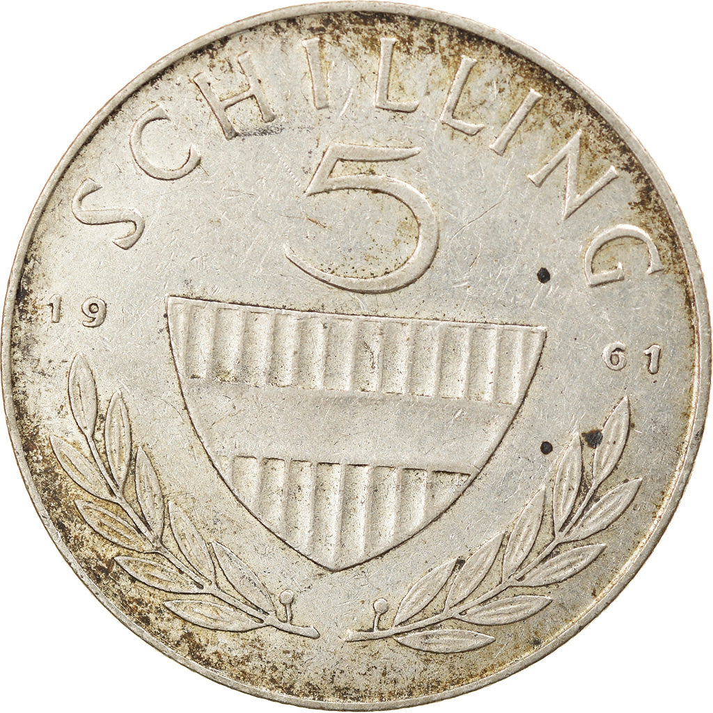 Moneda, Austria, 5 Schilling, 1961, MBC, Plata, KM:2889