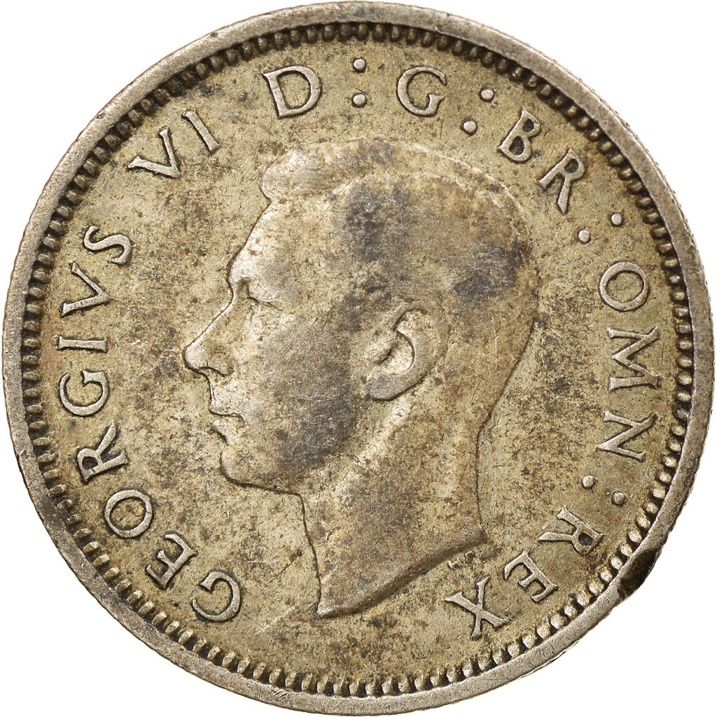 Coin, Great Britain, George VI, 6 Pence, 1937, EF(40-45), Silver, KM:852