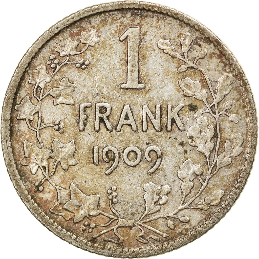 Coin, Belgium, Franc, 1909, EF(40-45), Silver, KM:57.1