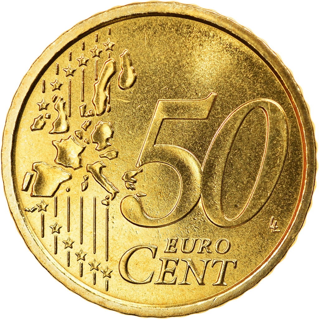 Italy, 50 Euro Cent, 2007, Rome, MS(63), Brass, KM:215