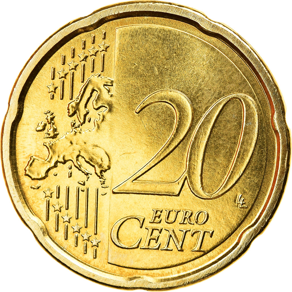 Italia, 20 Euro Cent, 2015, SC, Latón, KM:New