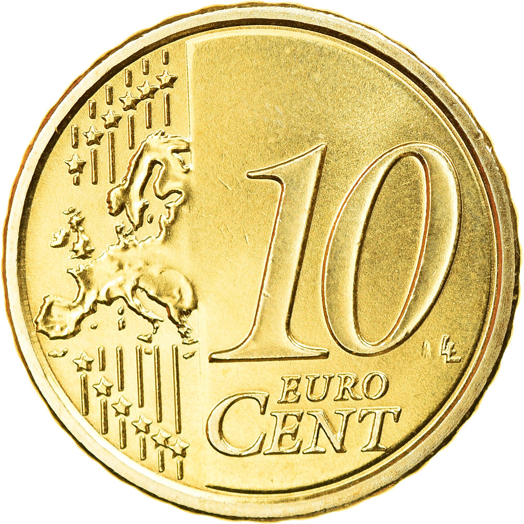 Italien, 10 Euro Cent, 2016, UNZ, Messing, KM:New