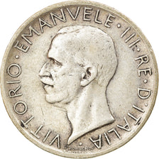 Moeda, Itália, Vittorio Emanuele III, 5 Lire, 1927, Rome, EF(40-45), Prata