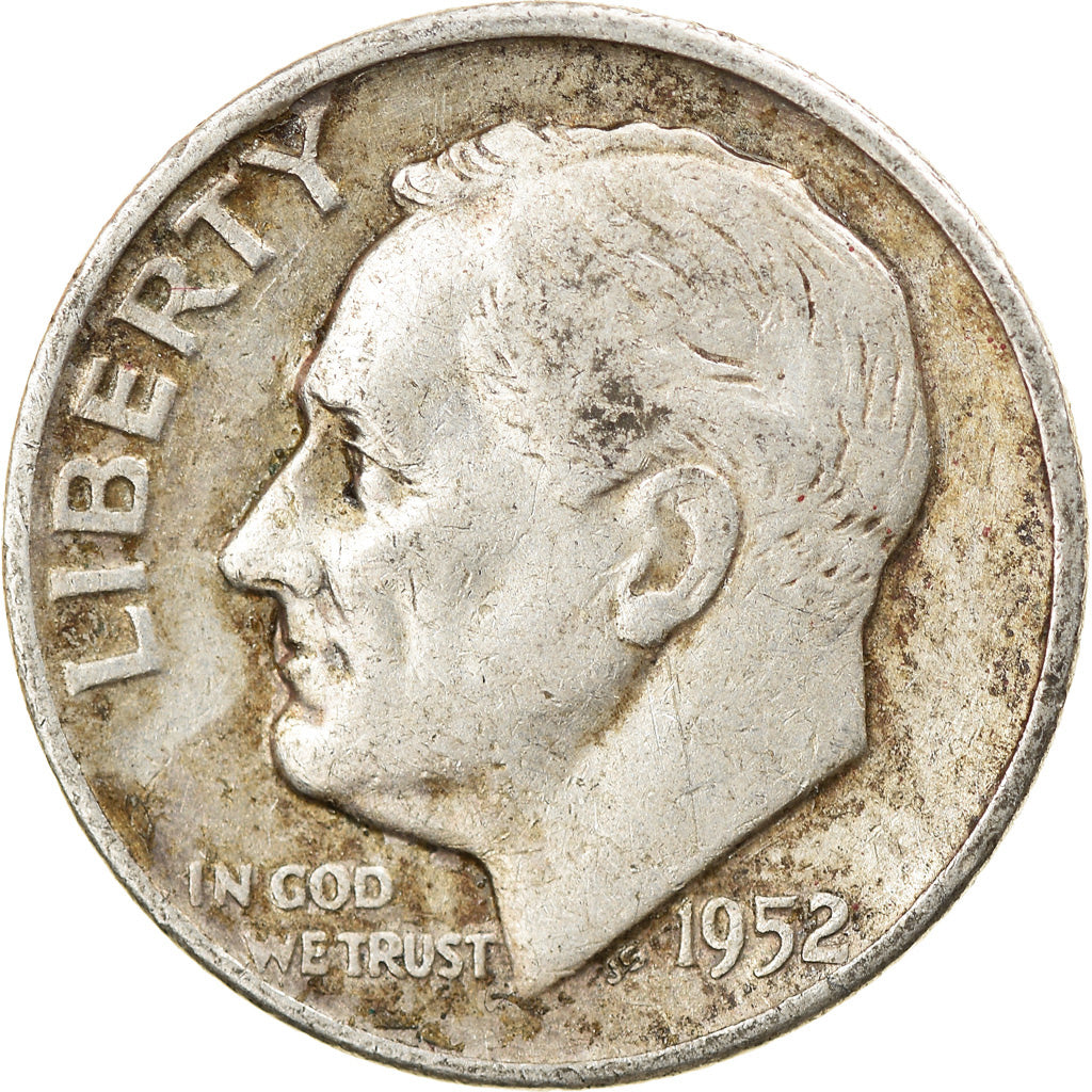 Munten, Verenigde Staten, Roosevelt Dime, Dime, 1952, U.S. Mint, Denver, ZF