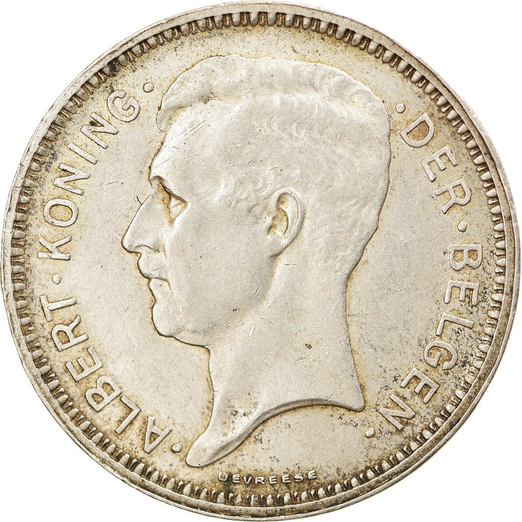 Moneda, Bélgica, 20 Francs, 20 Frank, 1934, MBC, Plata, KM:104.1