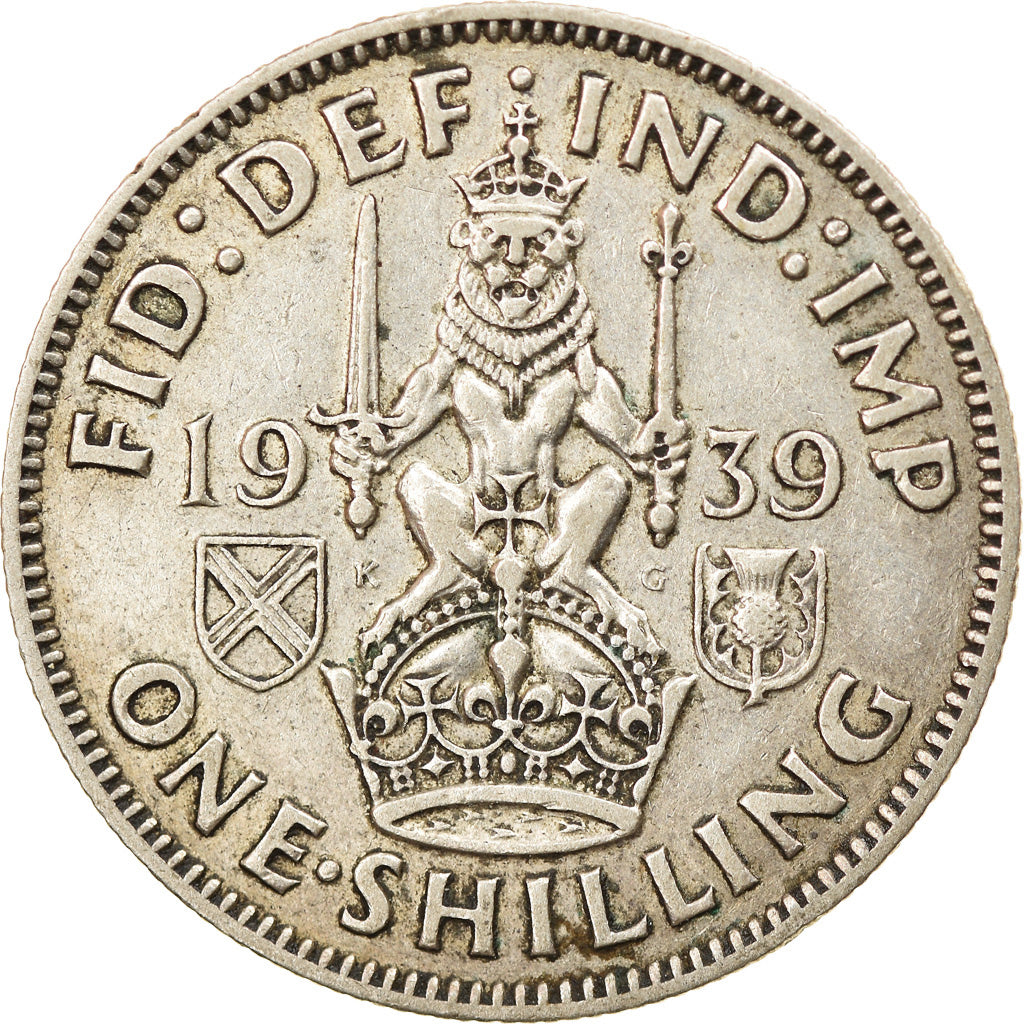 Moneta, Gran Bretagna, George VI, Shilling, 1939, BB, Argento, KM:854