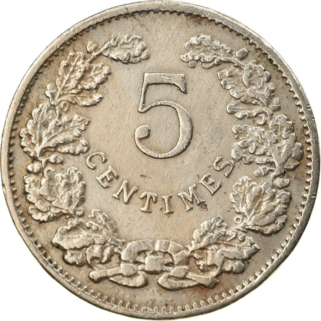 Coin, Luxembourg, William IV, 5 Centimes, 1908, EF(40-45), Copper-nickel, KM:26