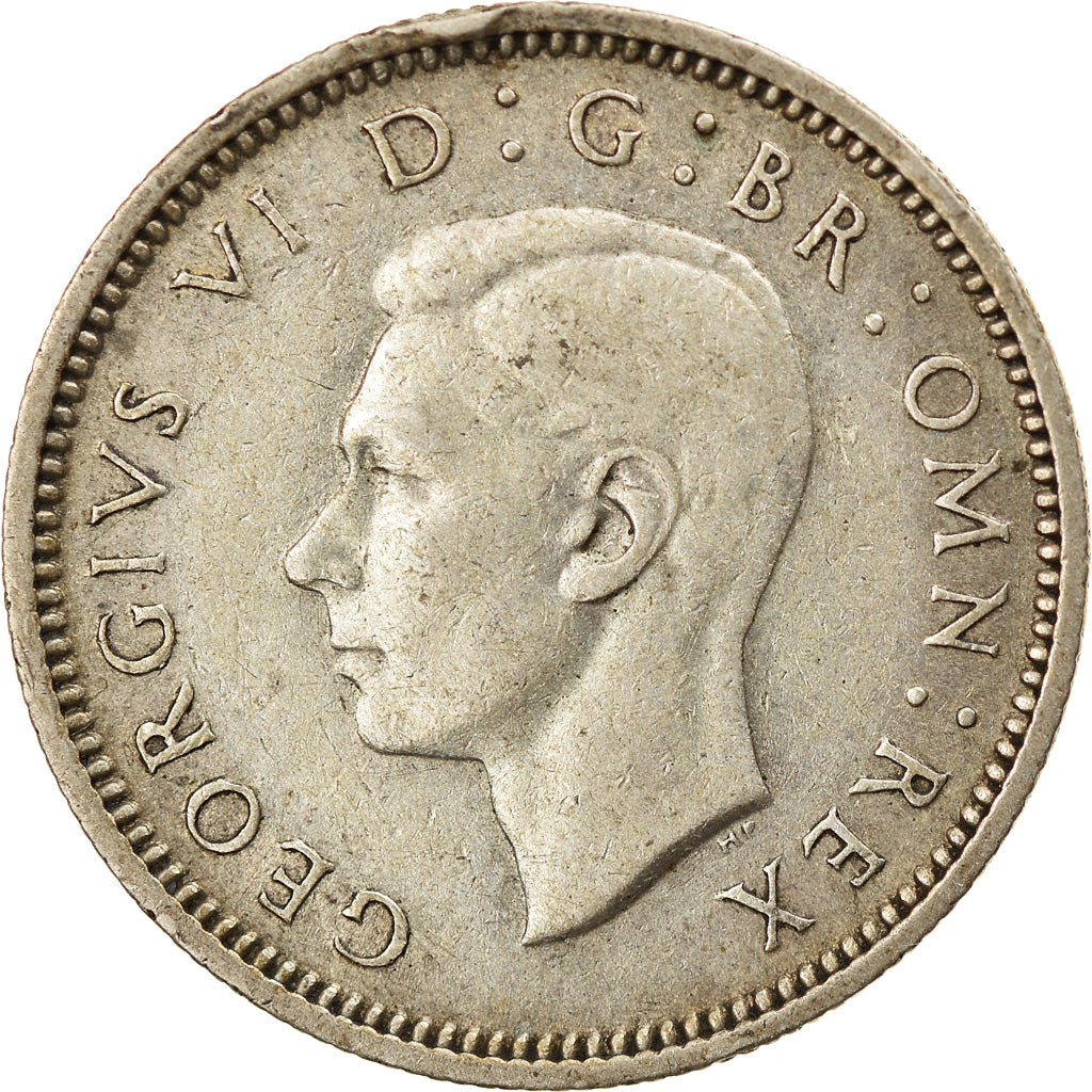 Münze, Großbritannien, George VI, 6 Pence, 1946, S+, Silber, KM:852