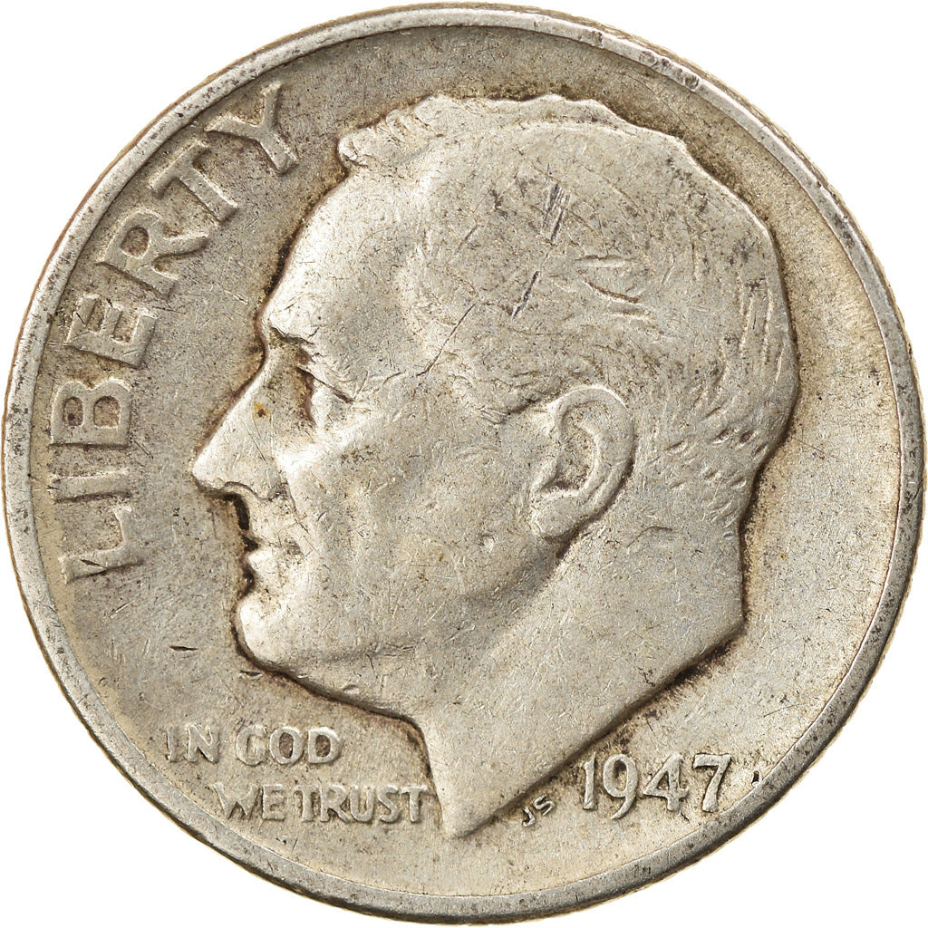 Moneda, Estados Unidos, Roosevelt Dime, Dime, 1947, U.S. Mint, Philadelphia