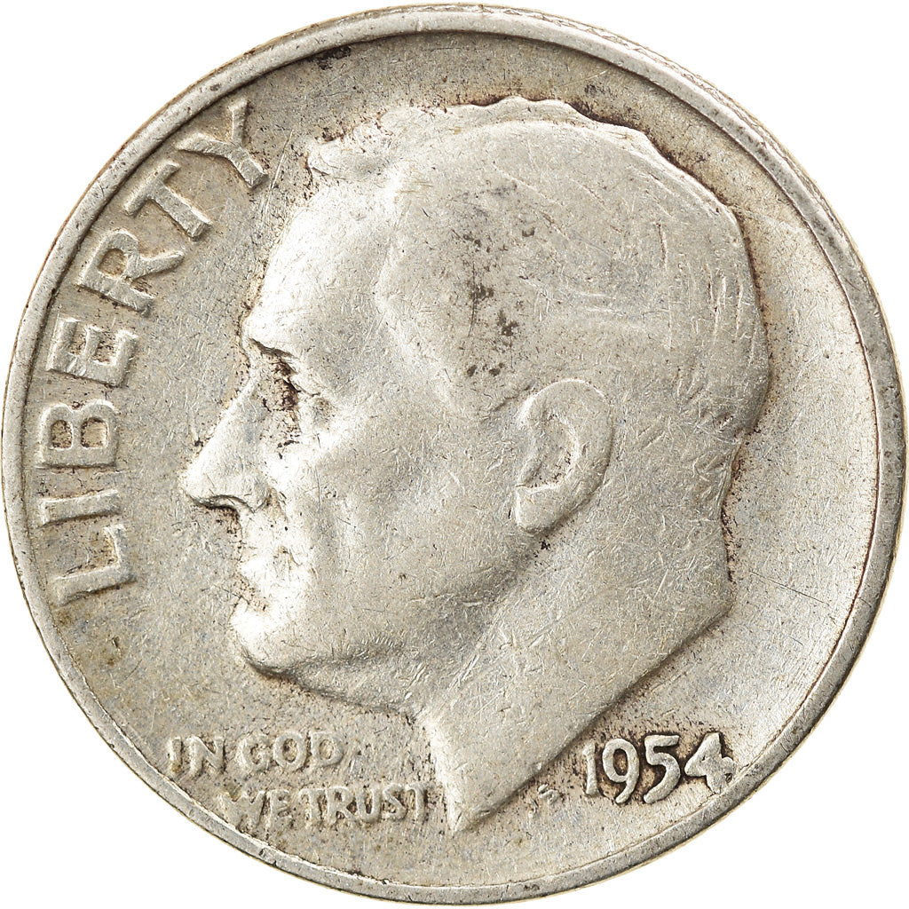 Munten, Verenigde Staten, Roosevelt Dime, Dime, 1954, U.S. Mint, Philadelphia