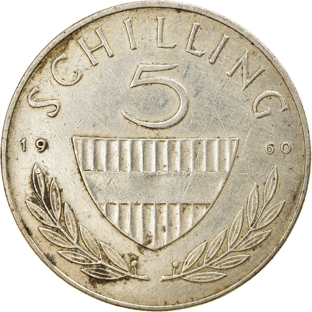 Moneta, Austria, 5 Schilling, 1960, BB, Argento, KM:2889