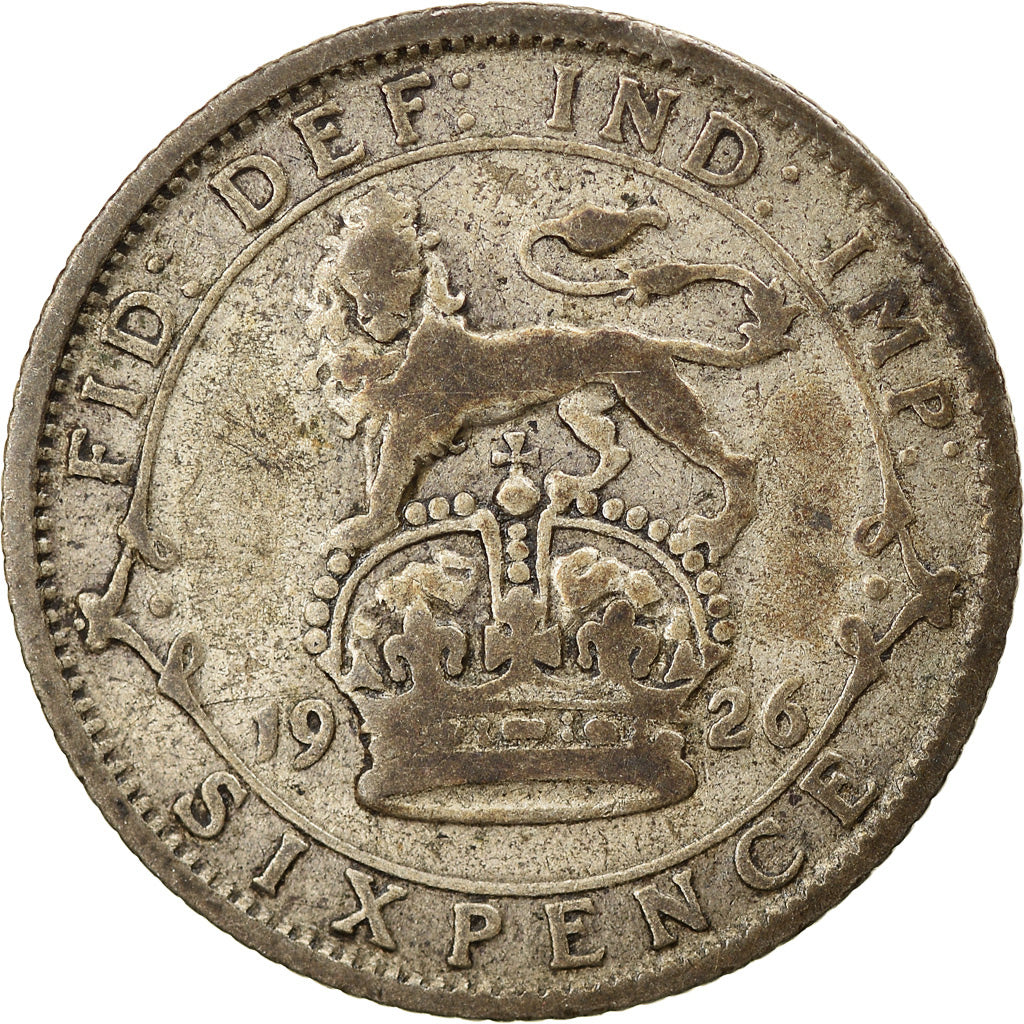 Münze, Großbritannien, George V, 6 Pence, 1926, S, Silber, KM:815a.2