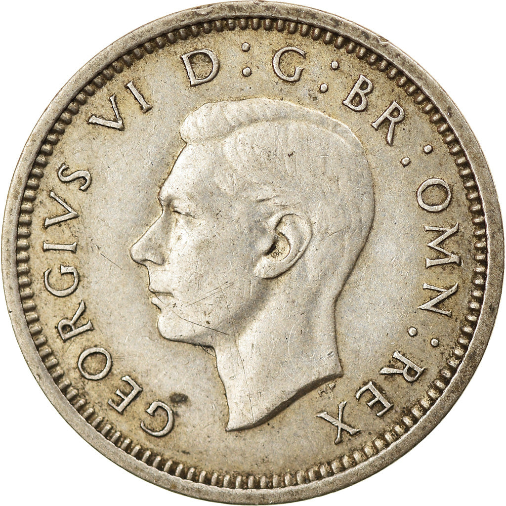 Moeda, Grã-Bretanha, George VI, 3 Pence, 1937, AU(50-53), Prata, KM:848
