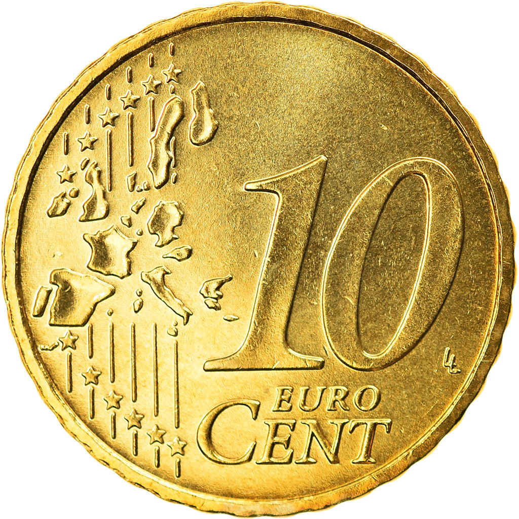 ALEMANIA - REPÚBLICA FEDERAL, 10 Euro Cent, 2005, Karlsruhe, SC, Latón, KM:210