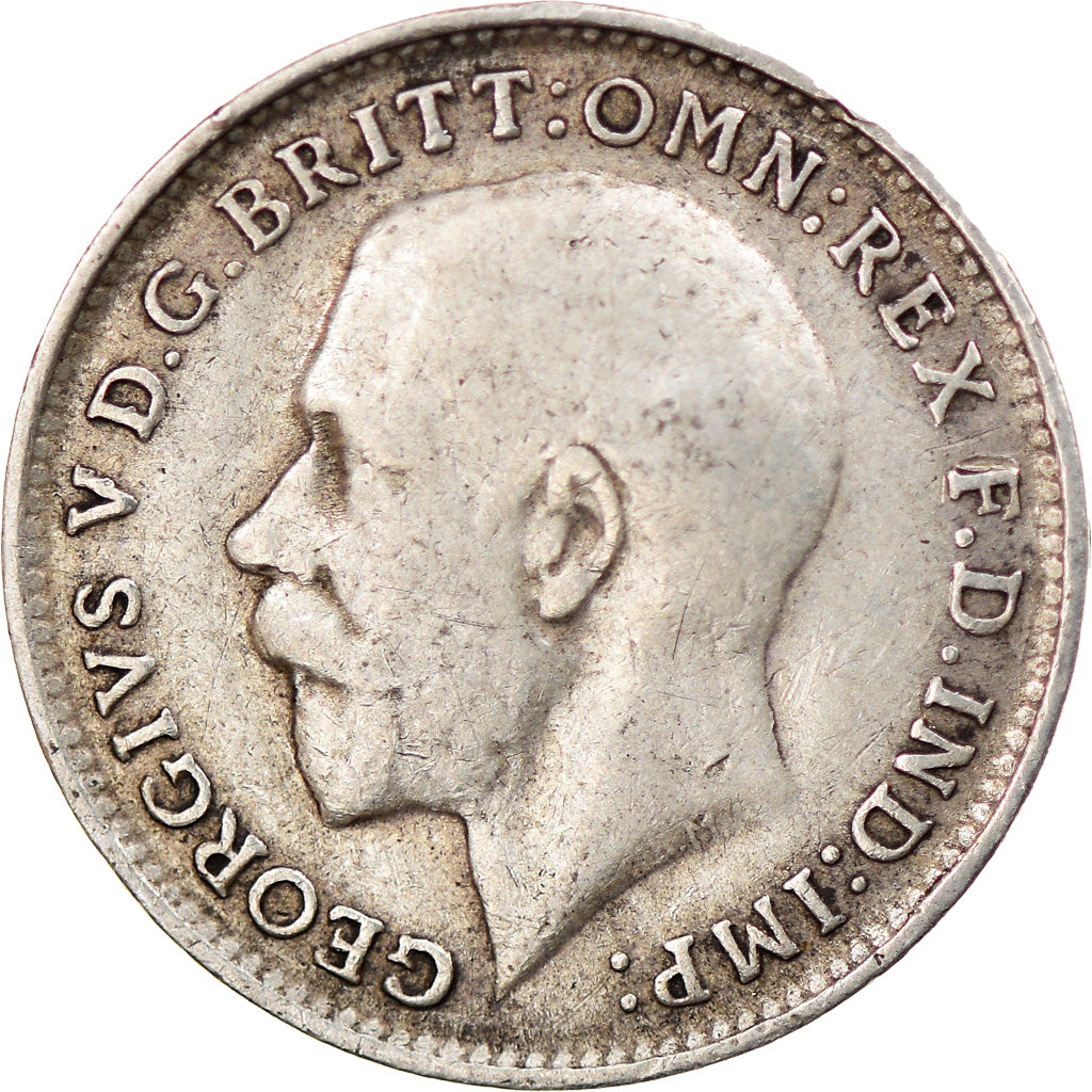 Coin, Great Britain, George V, 3 Pence, 1917, VF(30-35), Silver, KM:813