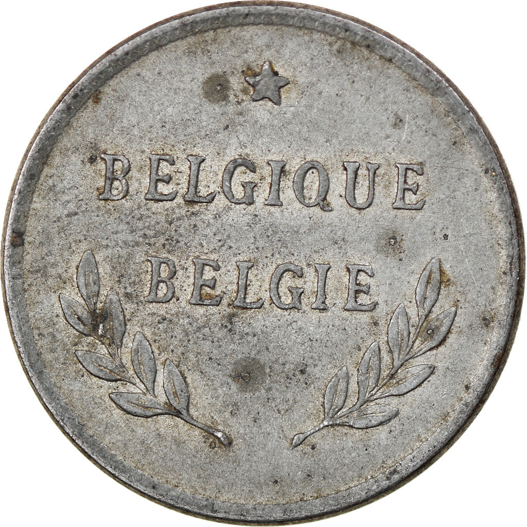 Moneta, Belgia, 2 Francs, 2 Frank, 1944, EF(40-45), Stal ocynkowana, KM:133