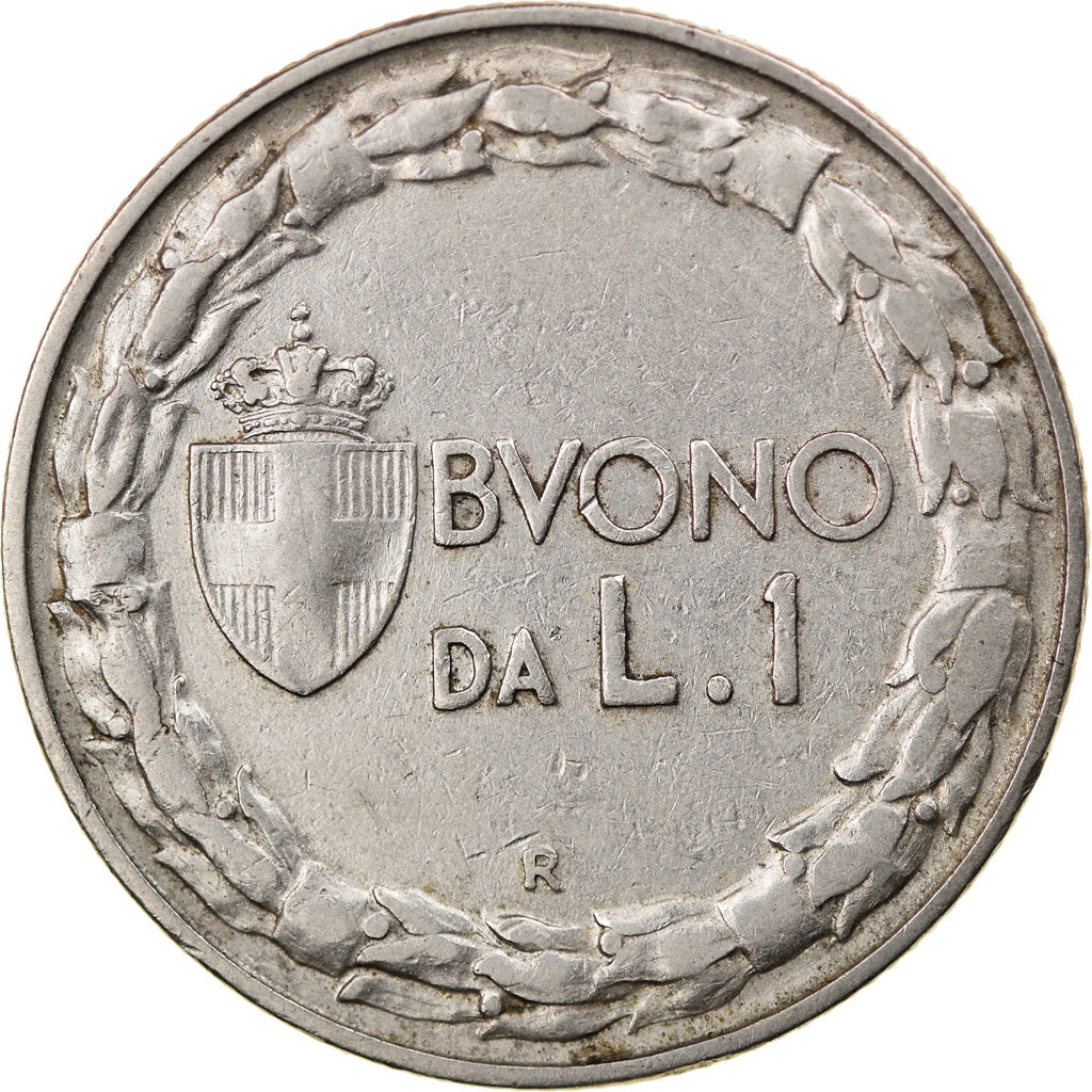 Moeda, Itália, Vittorio Emanuele III, Lira, 1923, Rome, EF(40-45), Níquel