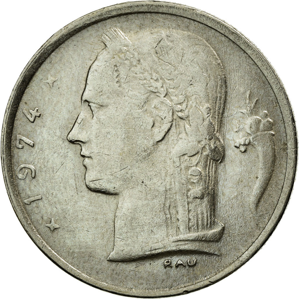 Coin, Belgium, Franc, 1974, AU(50-53), Copper-nickel, KM:142.1