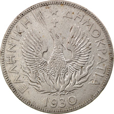 Coin, Greece, 5 Drachmai, 1930, VF(30-35), Nickel, KM:71.1